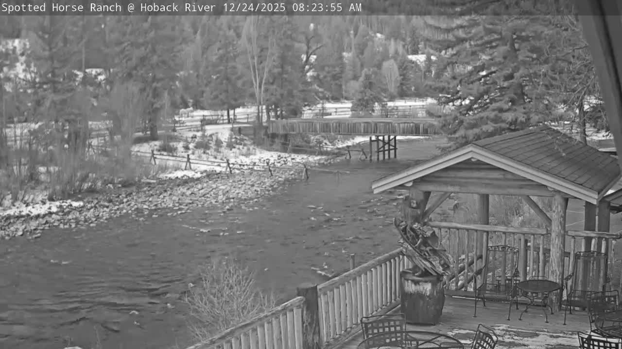 Hoback River View from Spotted Horse Ranch Live Cam - Hoback, Teton, Wyoming, USA