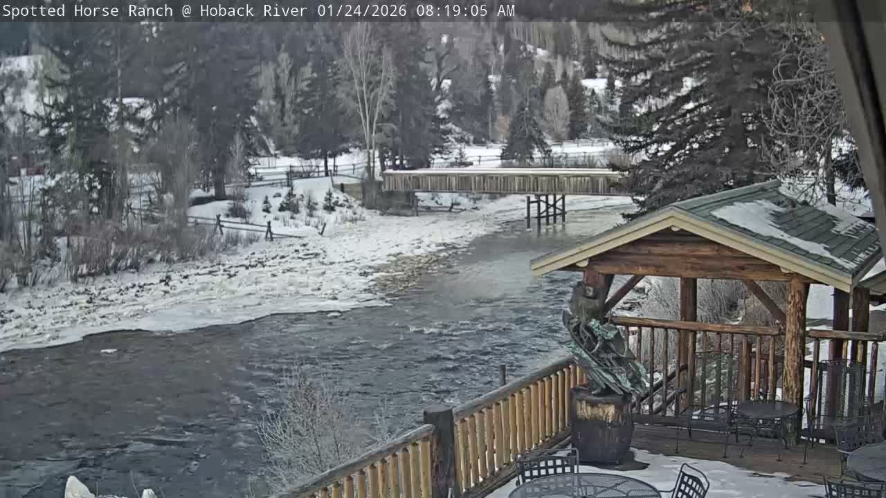 Hoback River View from Spotted Horse Ranch Live Cam - Hoback, Teton, Wyoming, USA