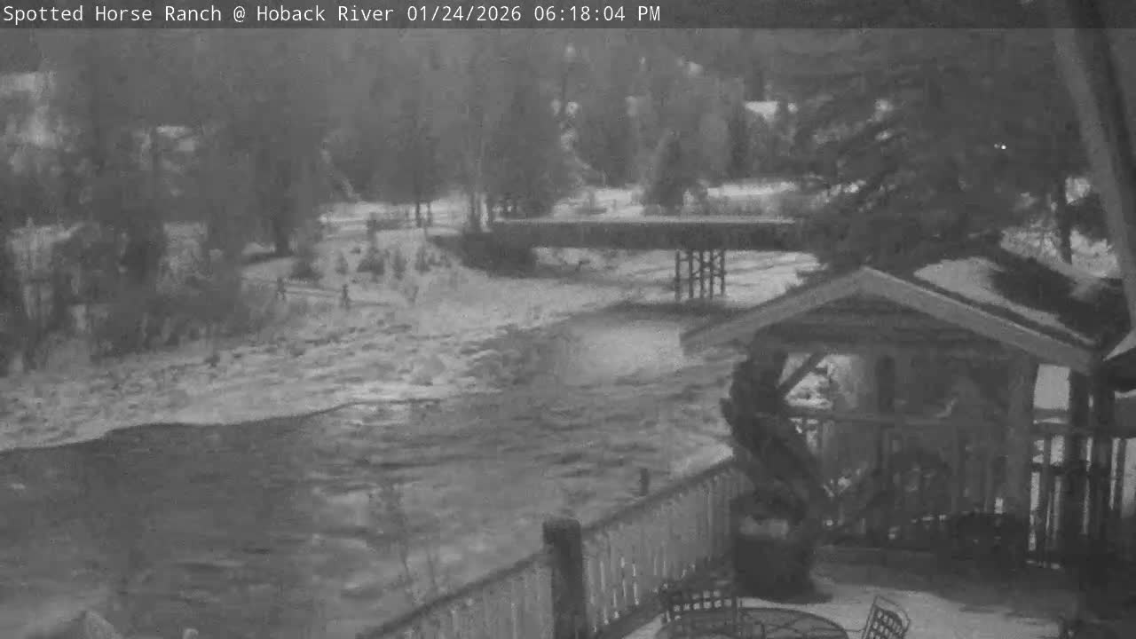 Hoback River View from Spotted Horse Ranch Live Cam - Hoback, Teton, Wyoming, USA