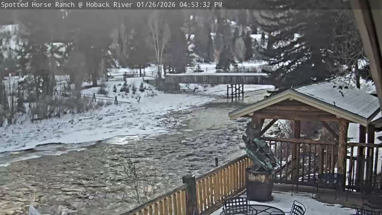 Hoback River View from Spotted Horse Ranch Live Cam - Hoback, Teton, Wyoming, USA