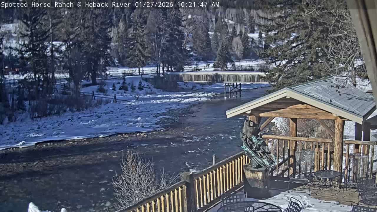 Hoback River View from Spotted Horse Ranch Live Cam - Hoback, Teton, Wyoming, USA