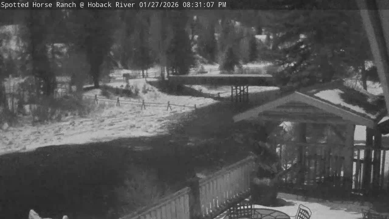 Hoback River View from Spotted Horse Ranch Live Cam - Hoback, Teton, Wyoming, USA