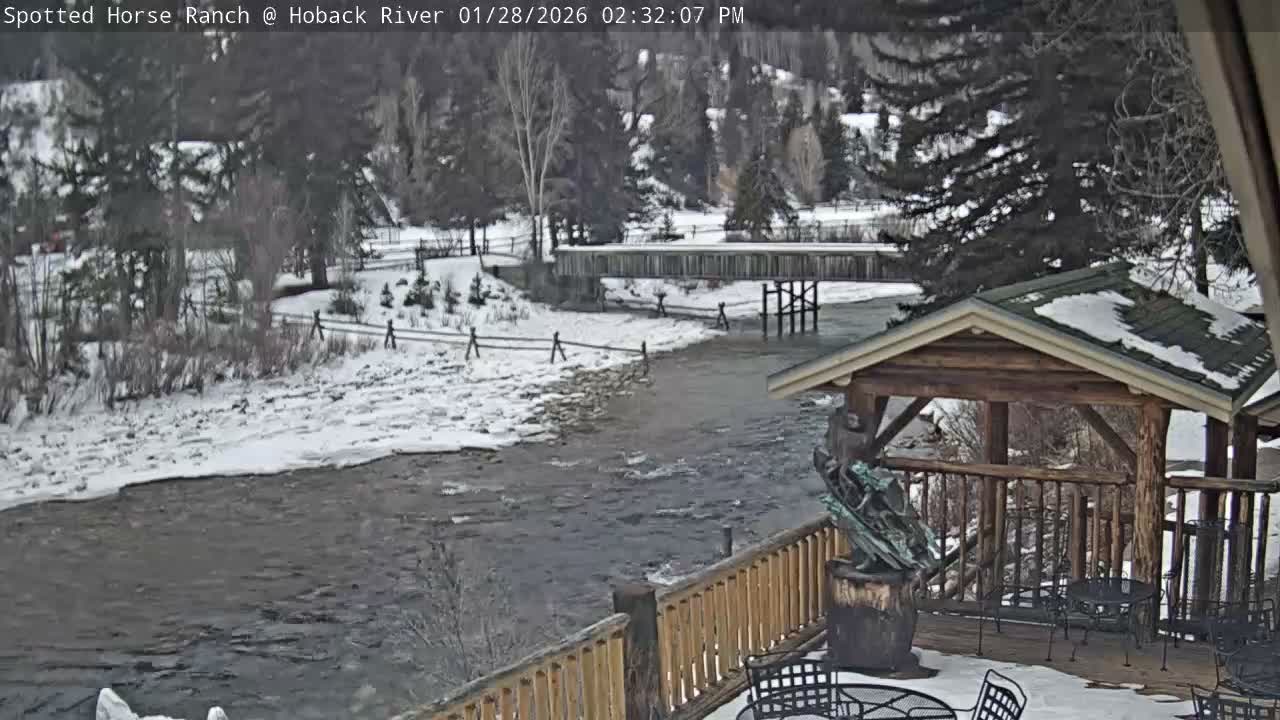 Hoback River View from Spotted Horse Ranch Live Cam - Hoback, Teton, Wyoming, USA