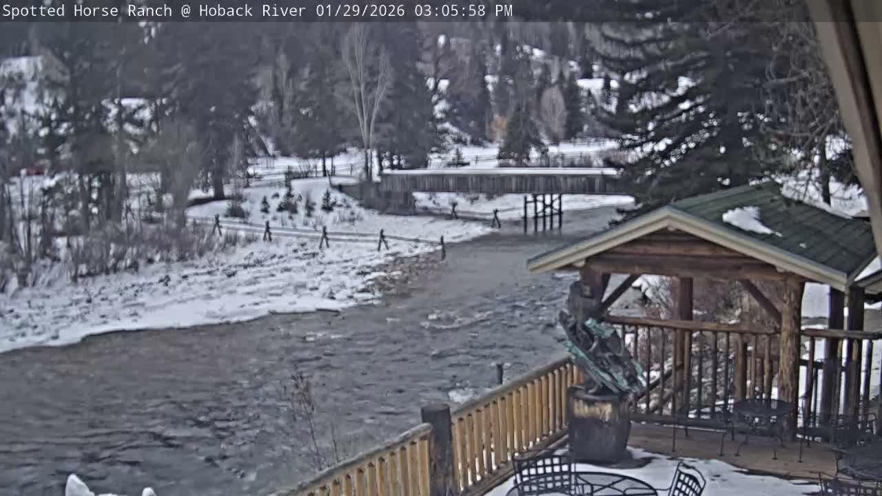 Hoback River View from Spotted Horse Ranch Live Cam - Hoback, Teton, Wyoming, USA