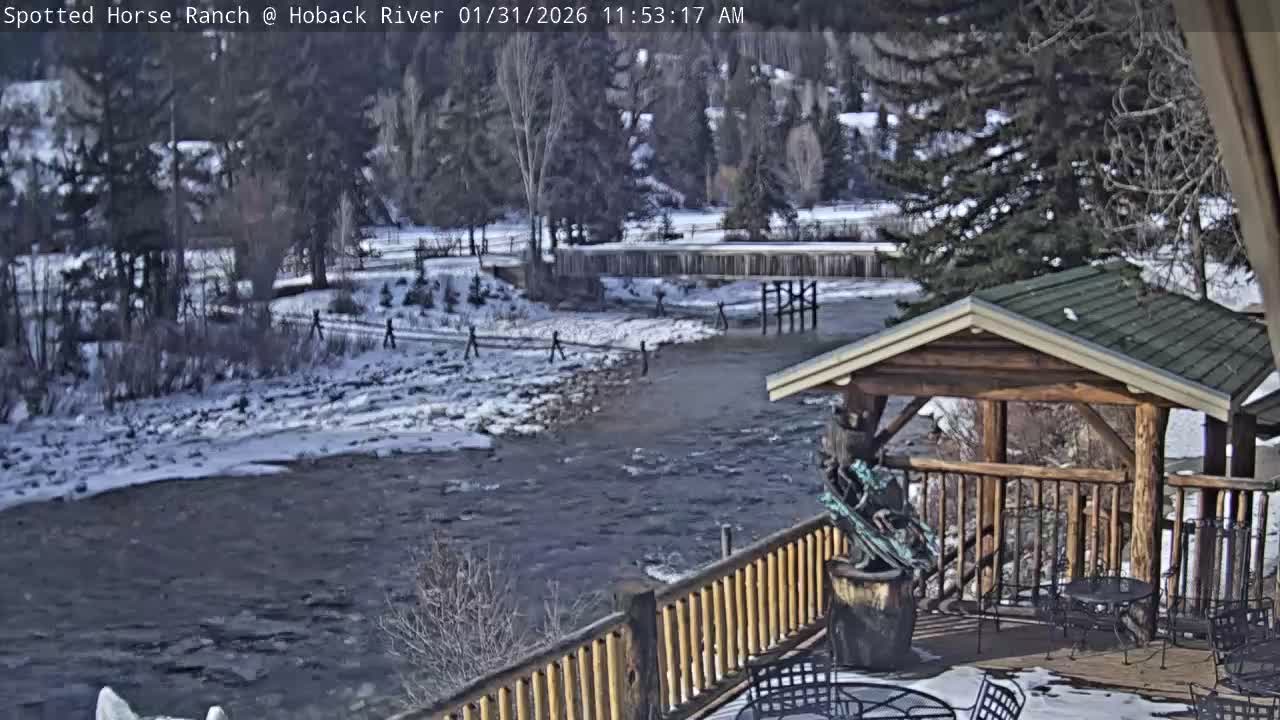 Hoback River View from Spotted Horse Ranch Live Cam - Hoback, Teton, Wyoming, USA
