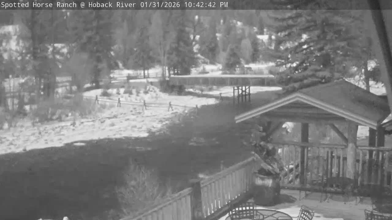 Hoback River View from Spotted Horse Ranch Live Cam - Hoback, Teton, Wyoming, USA