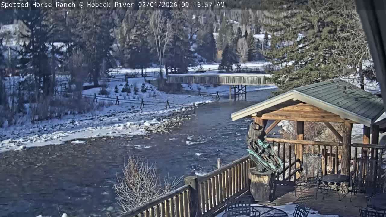 Hoback River View from Spotted Horse Ranch Live Cam - Hoback, Teton, Wyoming, USA