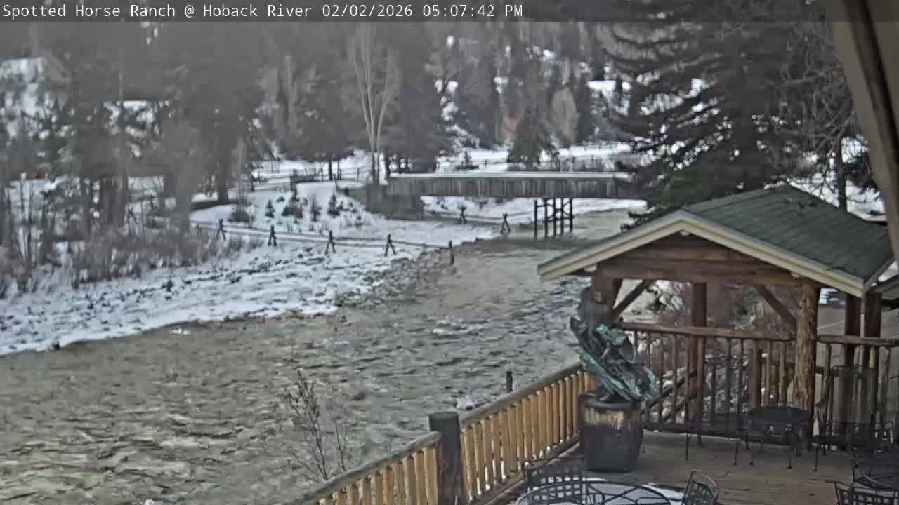 Hoback River View from Spotted Horse Ranch Live Cam - Hoback, Teton, Wyoming, USA