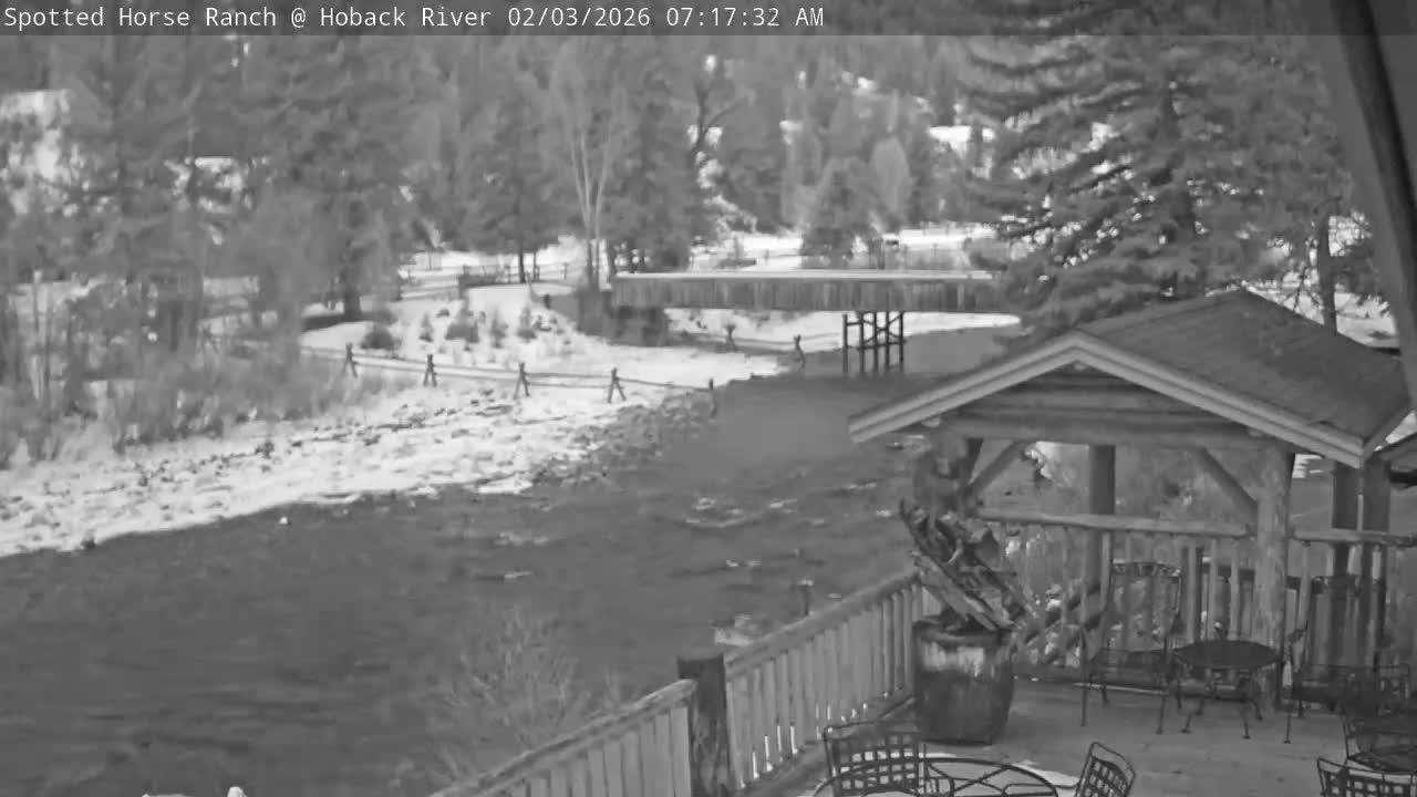 Hoback River View from Spotted Horse Ranch Live Cam - Hoback, Teton, Wyoming, USA