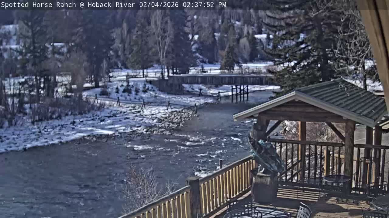 Hoback River View from Spotted Horse Ranch Live Cam - Hoback, Teton, Wyoming, USA