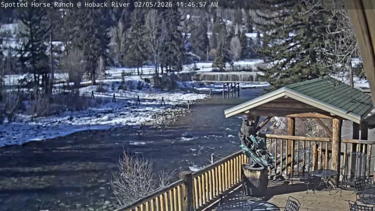 Hoback River View from Spotted Horse Ranch Live Cam - Hoback, Teton, Wyoming, USA