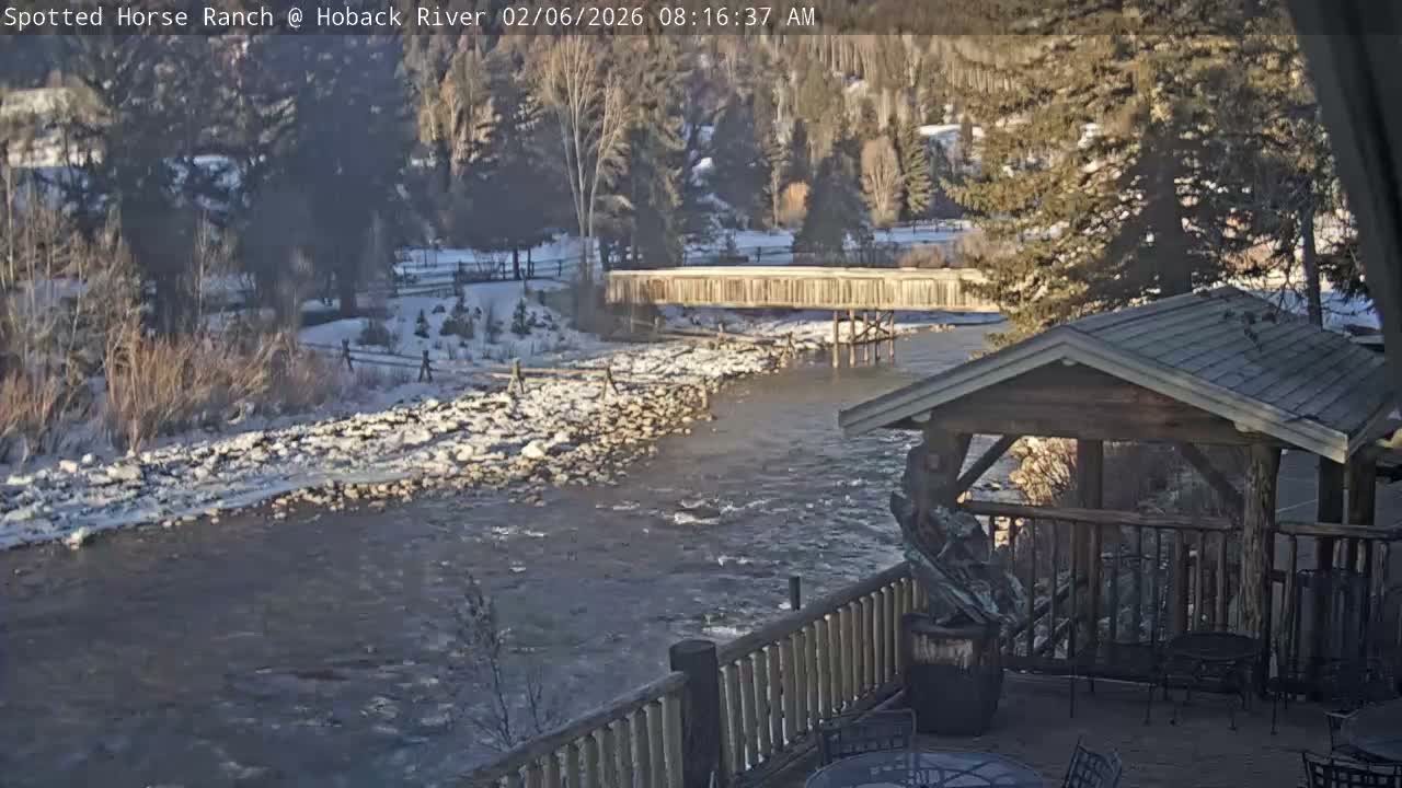 Hoback River View from Spotted Horse Ranch Live Cam - Hoback, Teton, Wyoming, USA