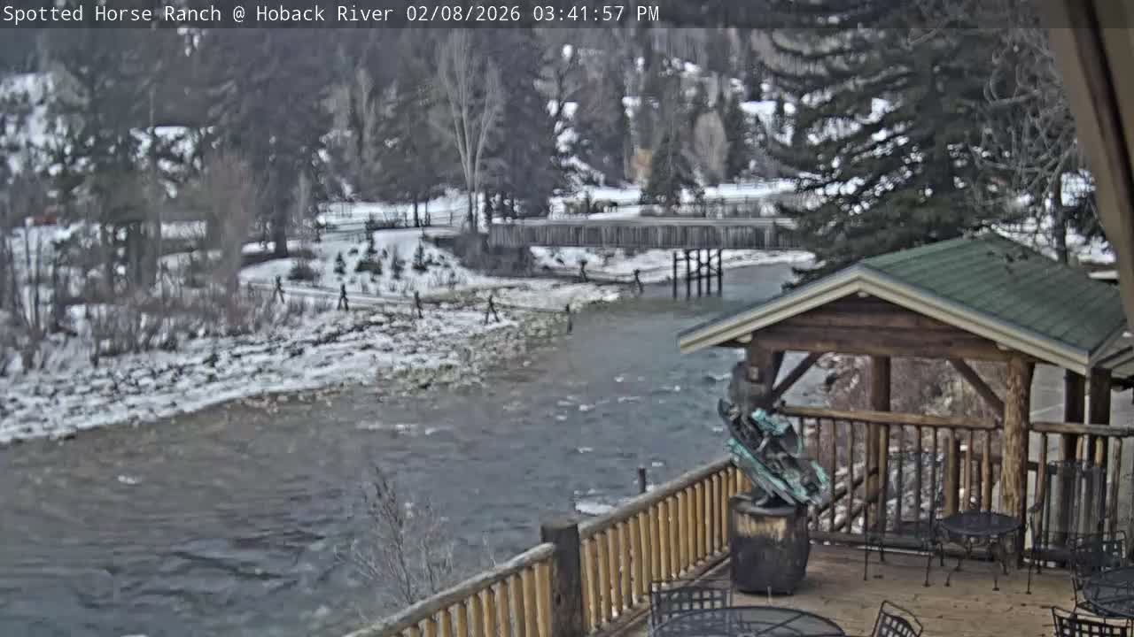 Hoback River View from Spotted Horse Ranch Live Cam - Hoback, Teton, Wyoming, USA