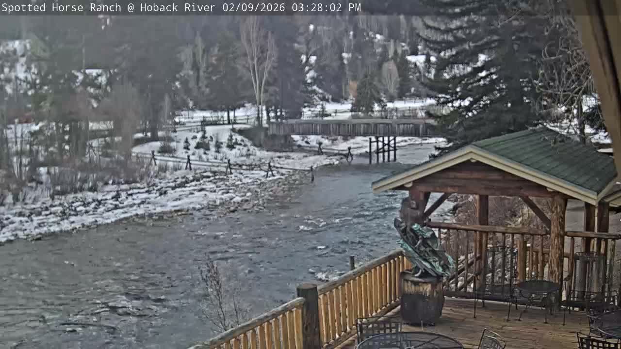 Hoback River View from Spotted Horse Ranch Live Cam - Hoback, Teton, Wyoming, USA