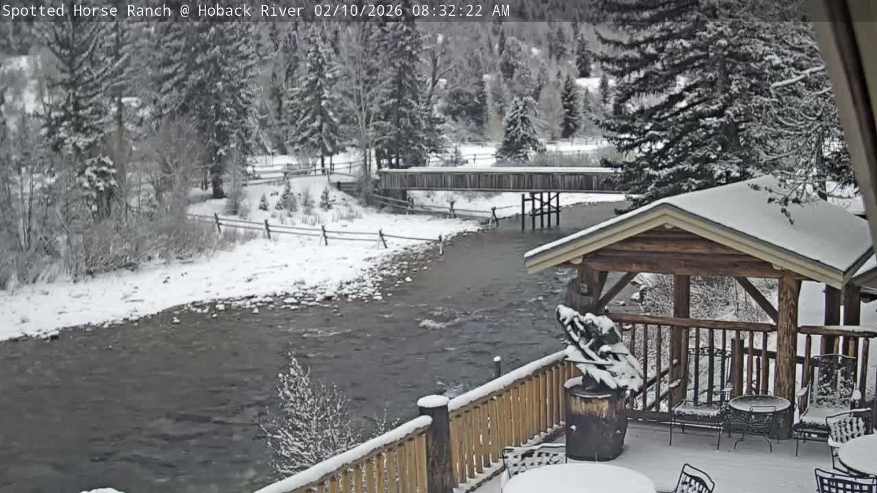Hoback River View from Spotted Horse Ranch Live Cam - Hoback, Teton, Wyoming, USA