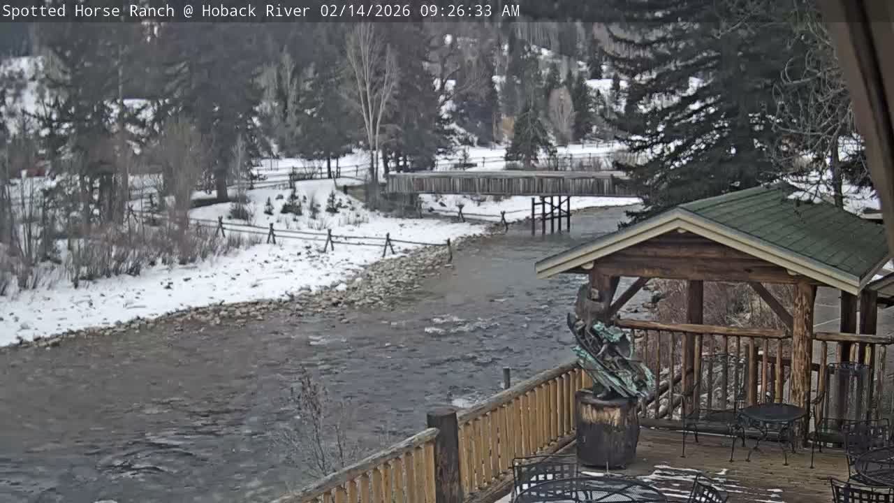 Hoback River View from Spotted Horse Ranch Live Cam - Hoback, Teton, Wyoming, USA