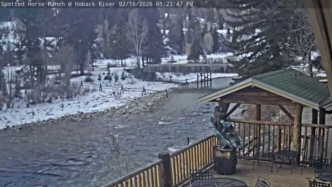 Hoback River View from Spotted Horse Ranch Live Cam - Hoback, Teton, Wyoming, USA