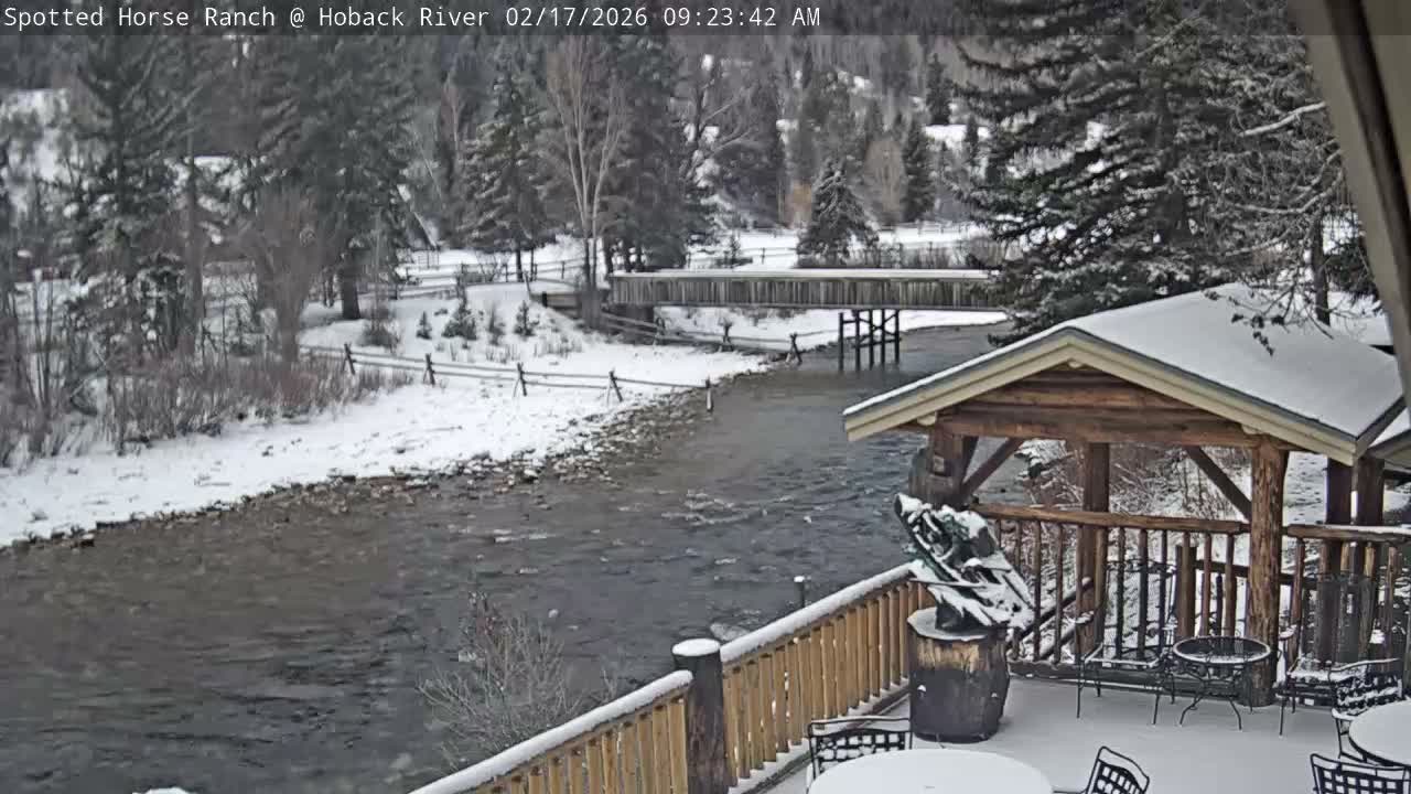 Hoback River View from Spotted Horse Ranch Live Cam - Hoback, Teton, Wyoming, USA