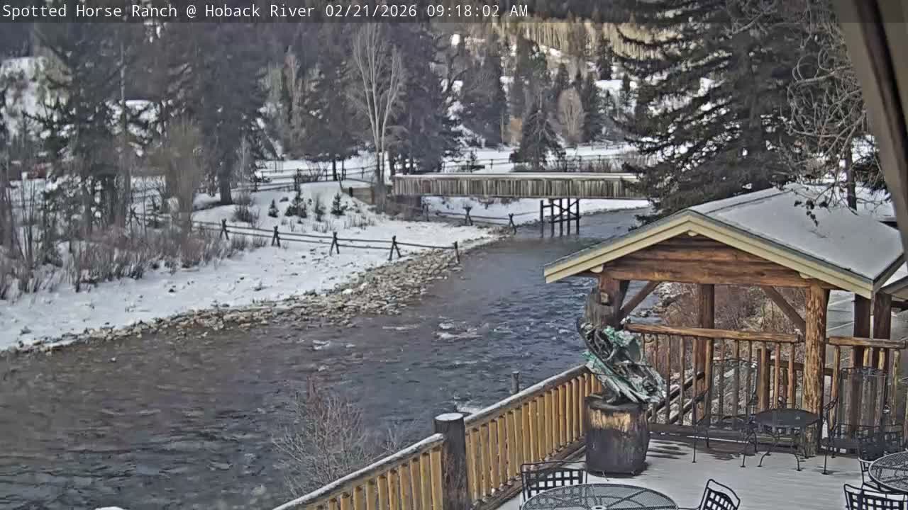 Hoback River View from Spotted Horse Ranch Live Cam - Hoback, Teton, Wyoming, USA