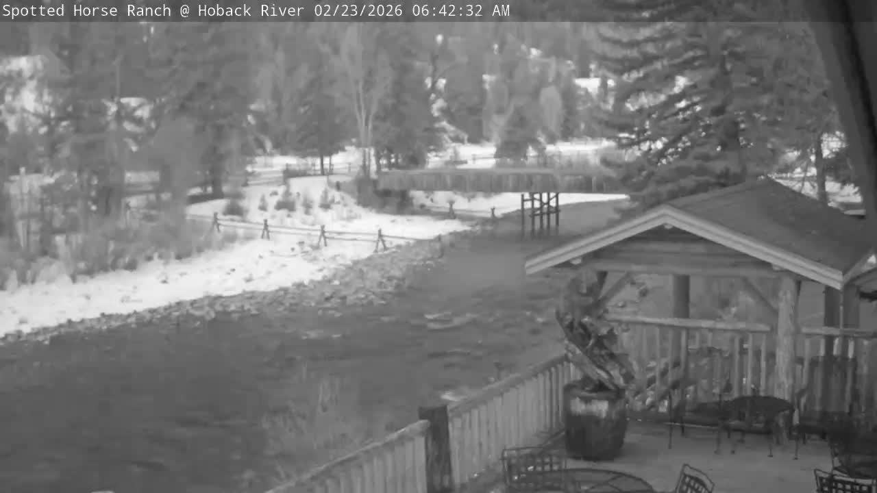 Hoback River View from Spotted Horse Ranch Live Cam - Hoback, Teton, Wyoming, USA