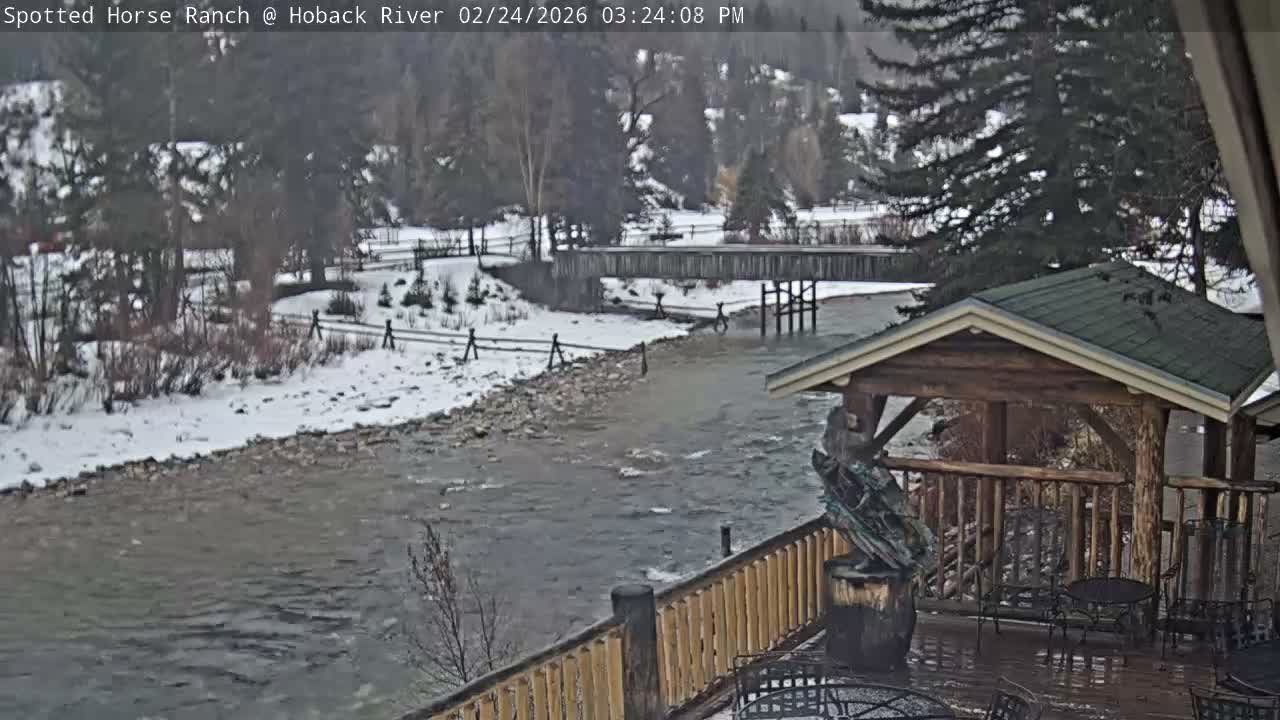 Hoback River View from Spotted Horse Ranch Live Cam - Hoback, Teton, Wyoming, USA