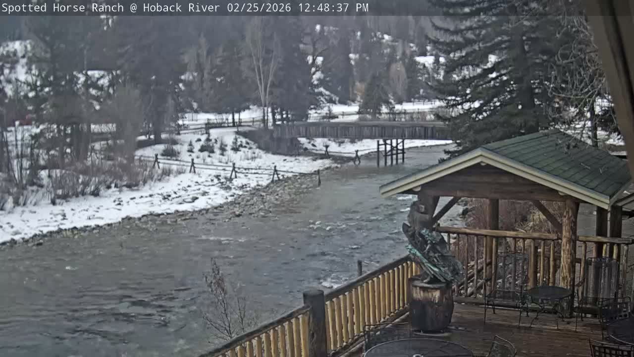 Hoback River View from Spotted Horse Ranch Live Cam - Hoback, Teton, Wyoming, USA