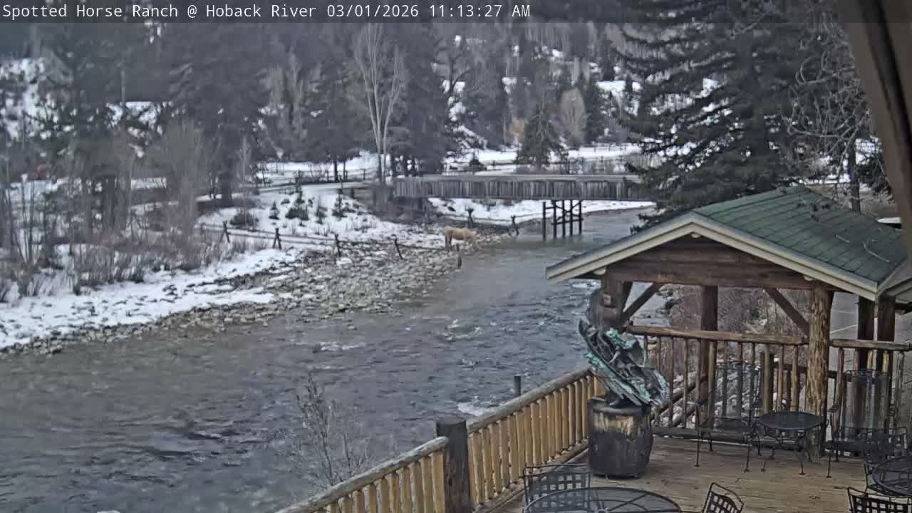 Hoback River View from Spotted Horse Ranch Live Cam - Hoback, Teton, Wyoming, USA