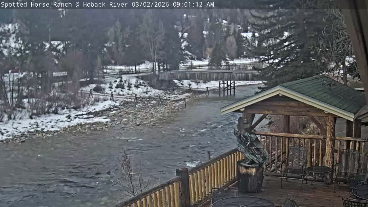 Hoback River View from Spotted Horse Ranch Live Cam - Hoback, Teton, Wyoming, USA