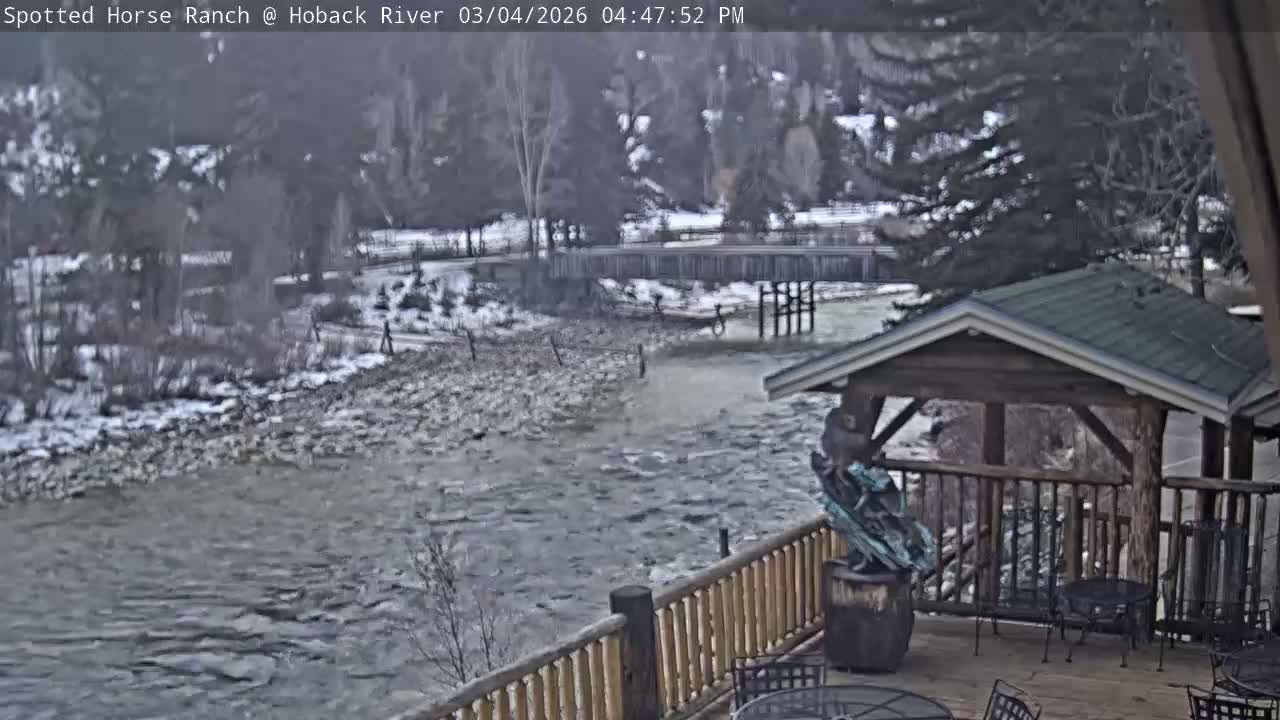 Hoback River View from Spotted Horse Ranch Live Cam - Hoback, Teton, Wyoming, USA