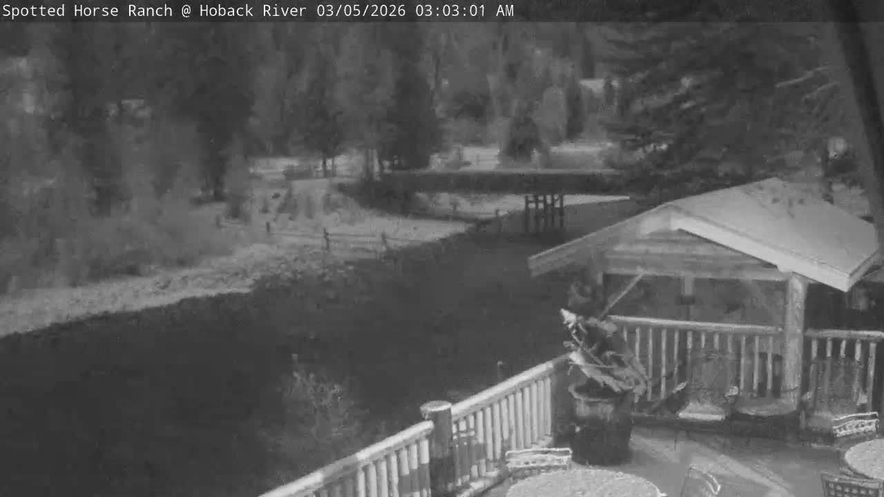Hoback River View from Spotted Horse Ranch Live Cam - Hoback, Teton, Wyoming, USA