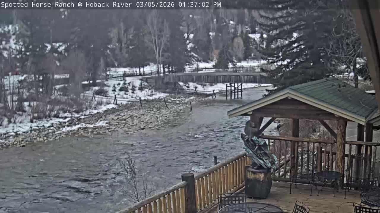 Hoback River View from Spotted Horse Ranch Live Cam - Hoback, Teton, Wyoming, USA