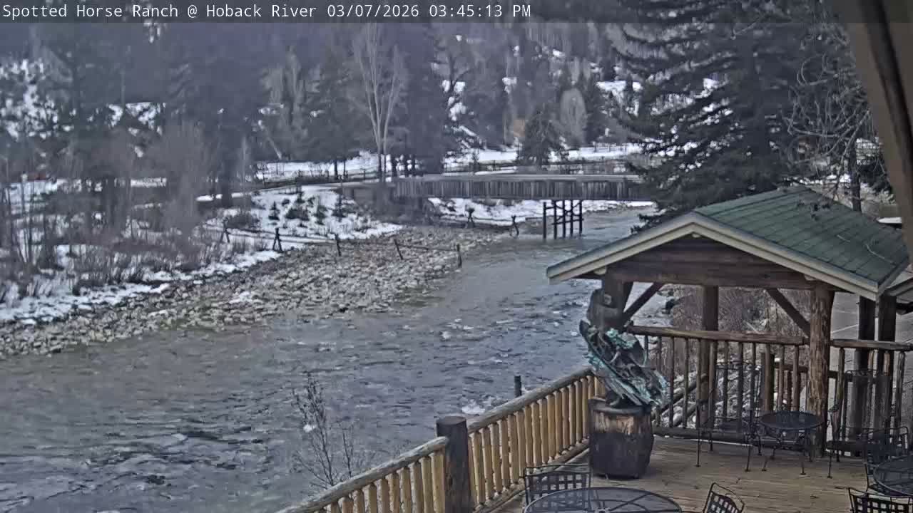 Hoback River View from Spotted Horse Ranch Live Cam - Hoback, Teton, Wyoming, USA