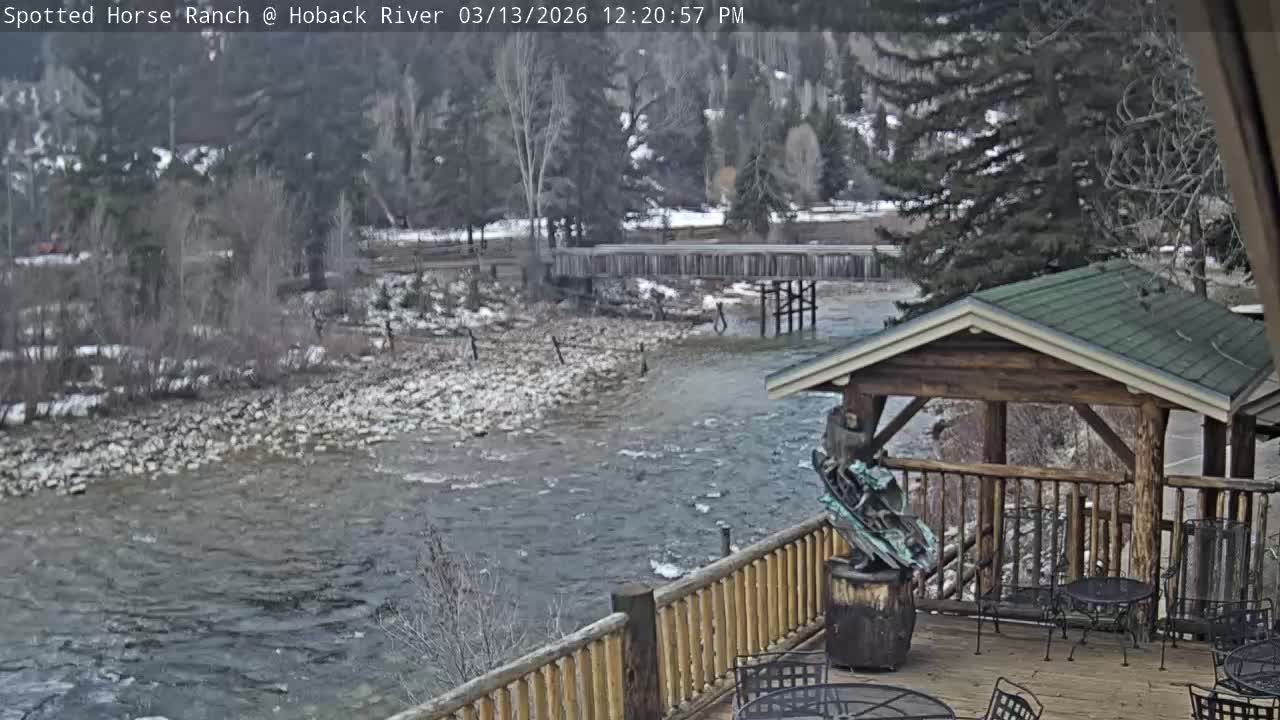 Hoback River View from Spotted Horse Ranch Live Cam - Hoback, Teton, Wyoming, USA
