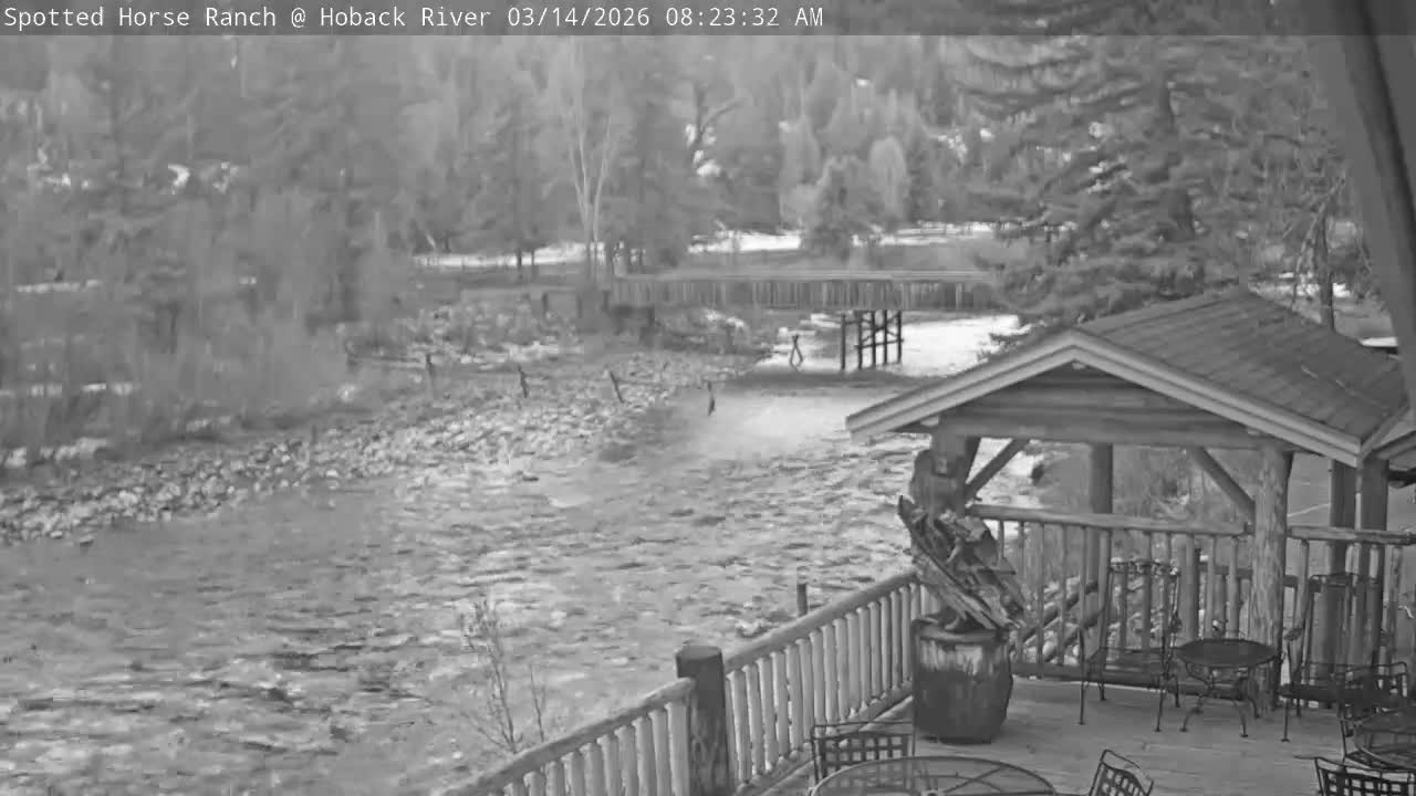 Hoback River View from Spotted Horse Ranch Live Cam - Hoback, Teton, Wyoming, USA