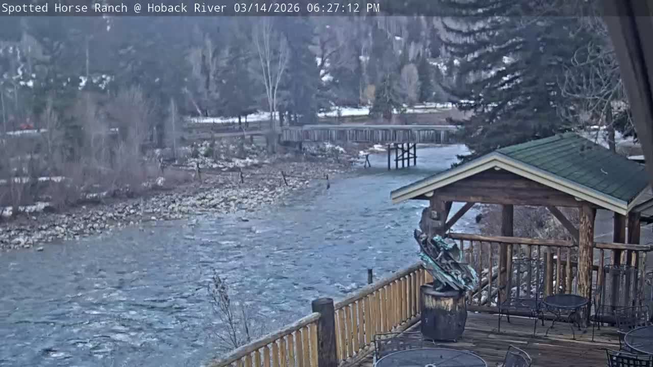 Hoback River View from Spotted Horse Ranch Live Cam - Hoback, Teton, Wyoming, USA