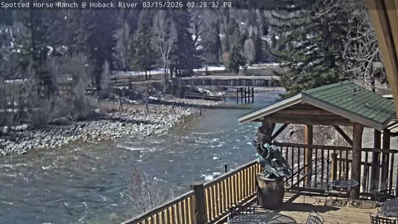 Hoback River View from Spotted Horse Ranch Live Cam - Hoback, Teton, Wyoming, USA