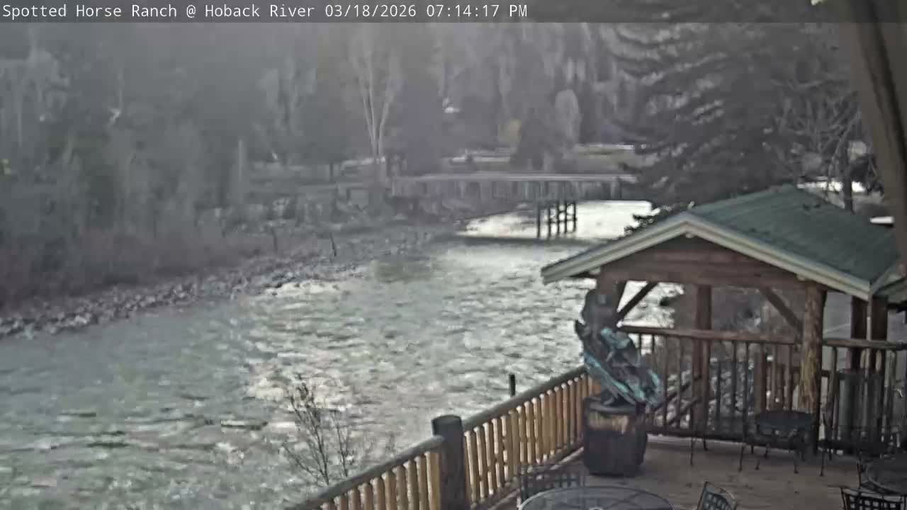 Hoback River View from Spotted Horse Ranch Live Cam - Hoback, Teton, Wyoming, USA