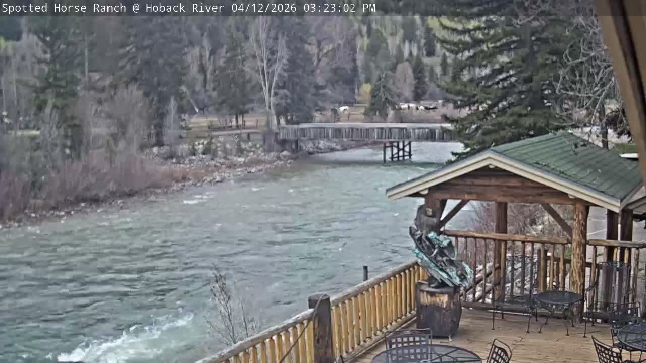 Hoback River View from Spotted Horse Ranch Live Cam - Hoback, Teton, Wyoming, USA