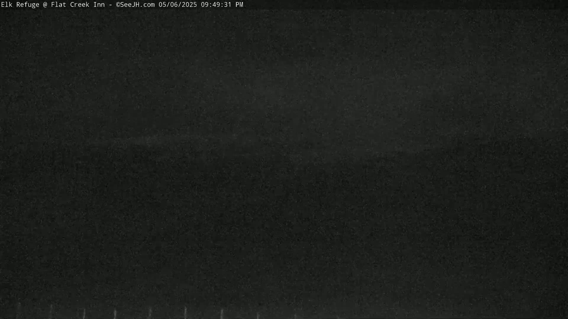 A dark, mostly featureless image shows a mostly clear night sky with a faint, light horizon line.
