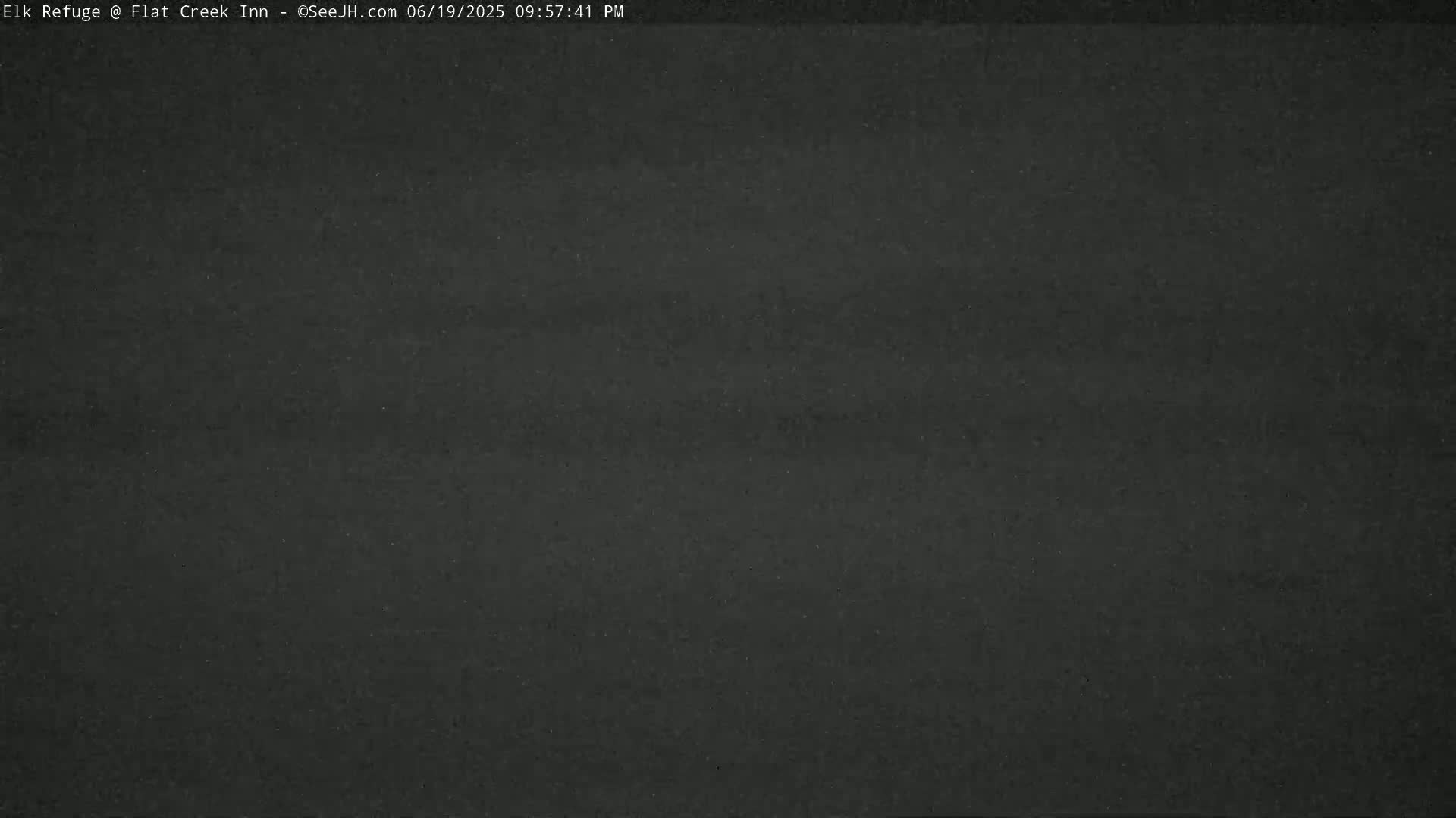 Jackson, Elk Refuge & Teton Mountains from Flat Creek Inn Live Cam - Jackson, Teton, Wyoming, USA