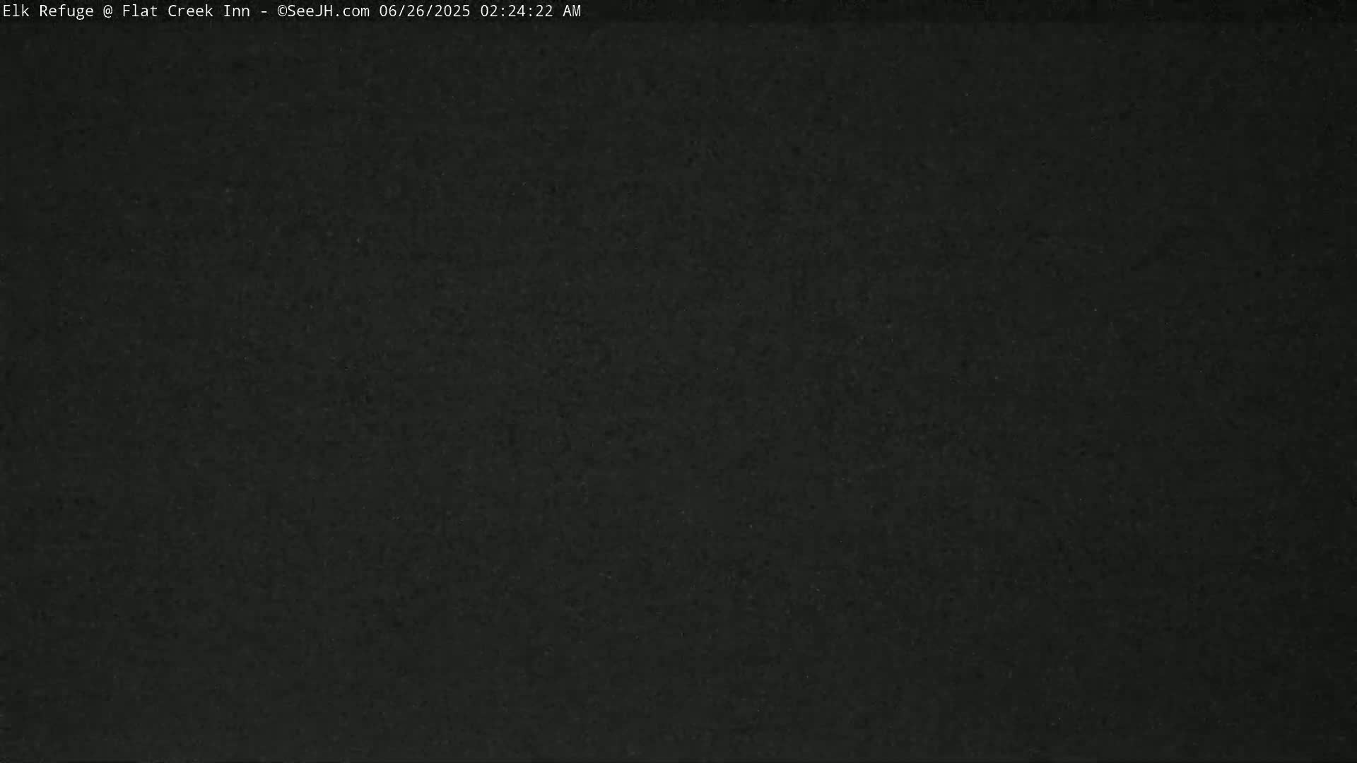 Jackson, Elk Refuge & Teton Mountains from Flat Creek Inn Live Cam - Jackson, Teton, Wyoming, USA