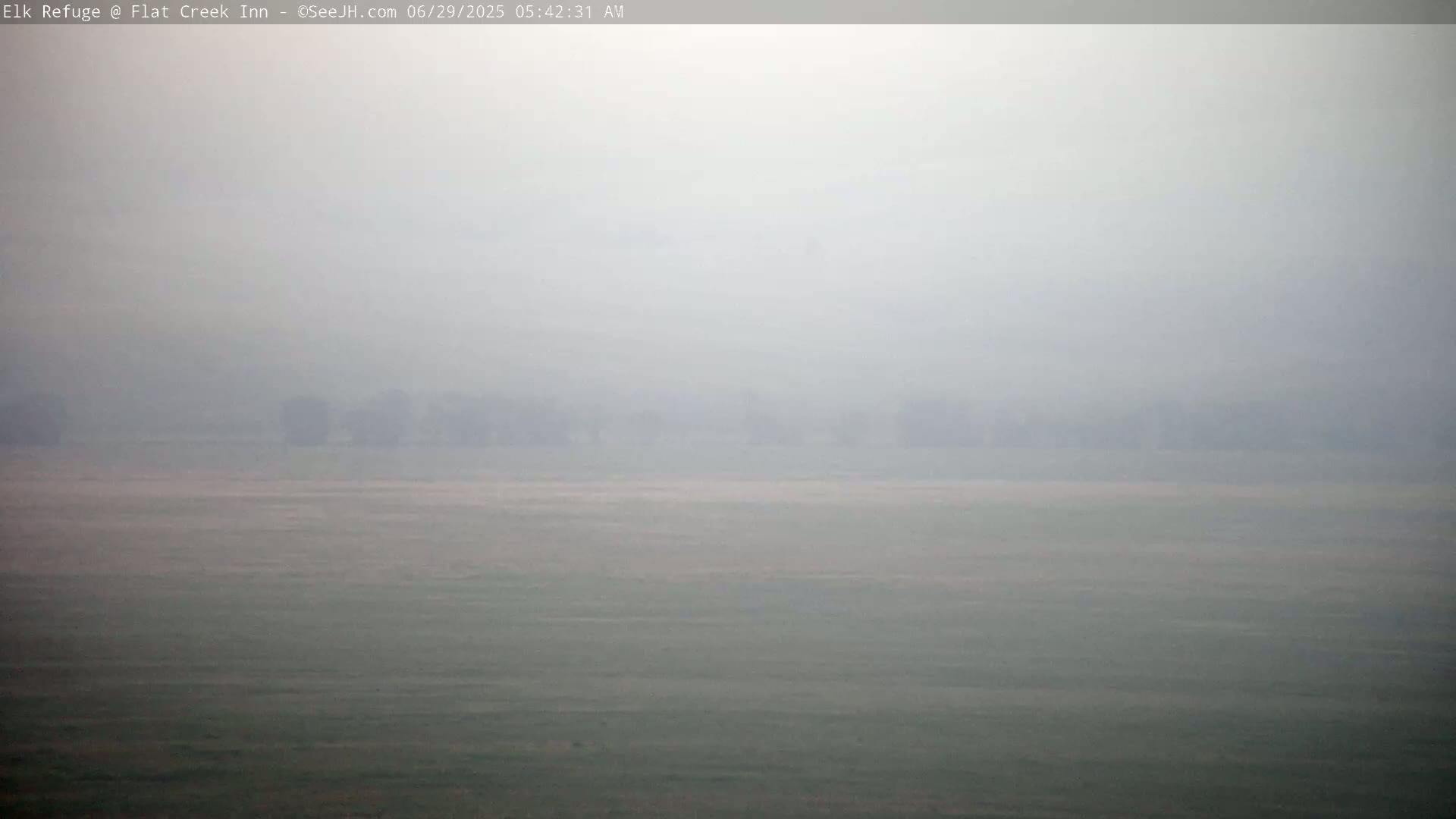 Jackson, Elk Refuge & Teton Mountains from Flat Creek Inn Live Cam - Jackson, Teton, Wyoming, USA