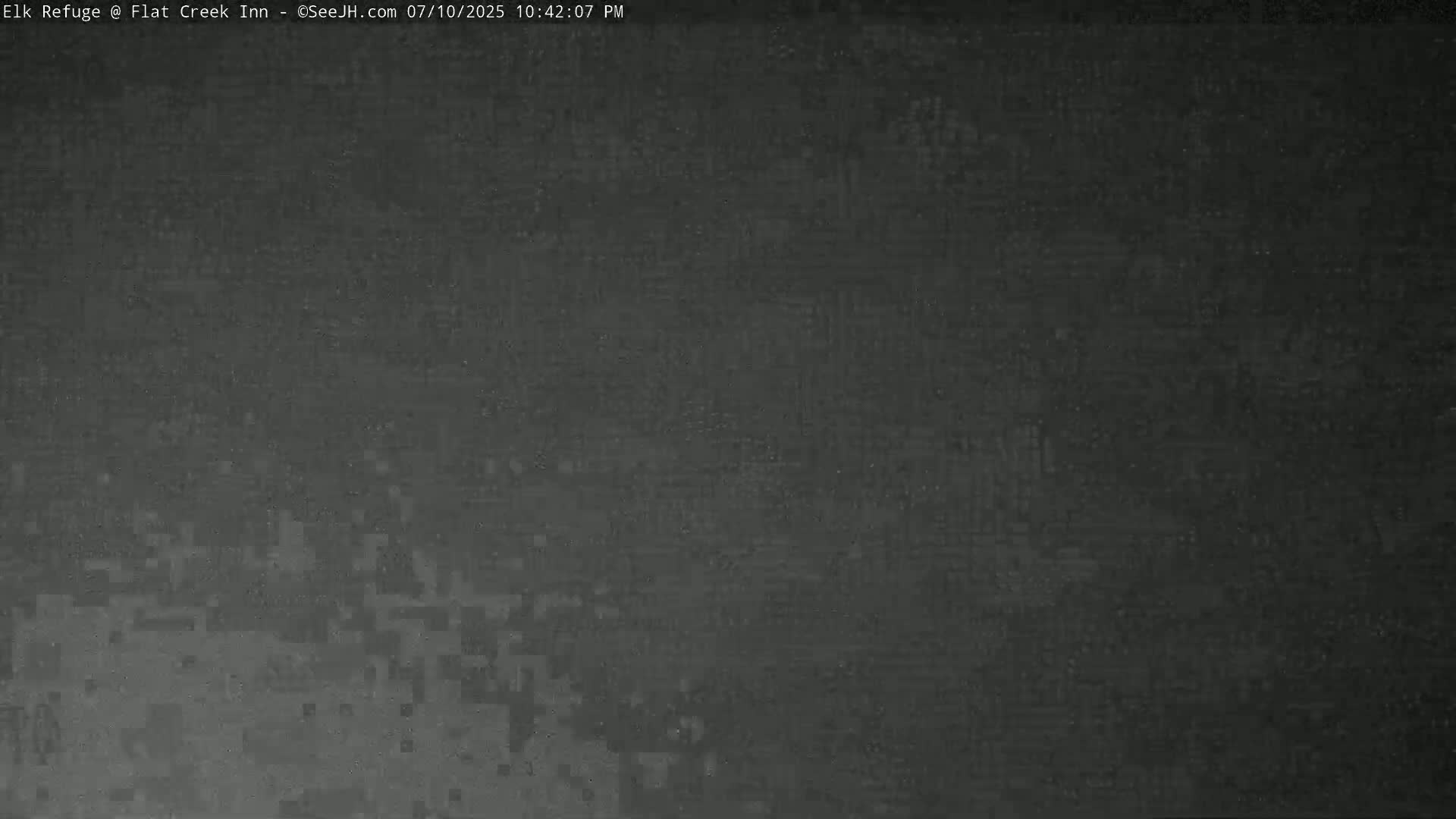 Jackson, Elk Refuge & Teton Mountains from Flat Creek Inn Live Cam - Jackson, Teton, Wyoming, USA
