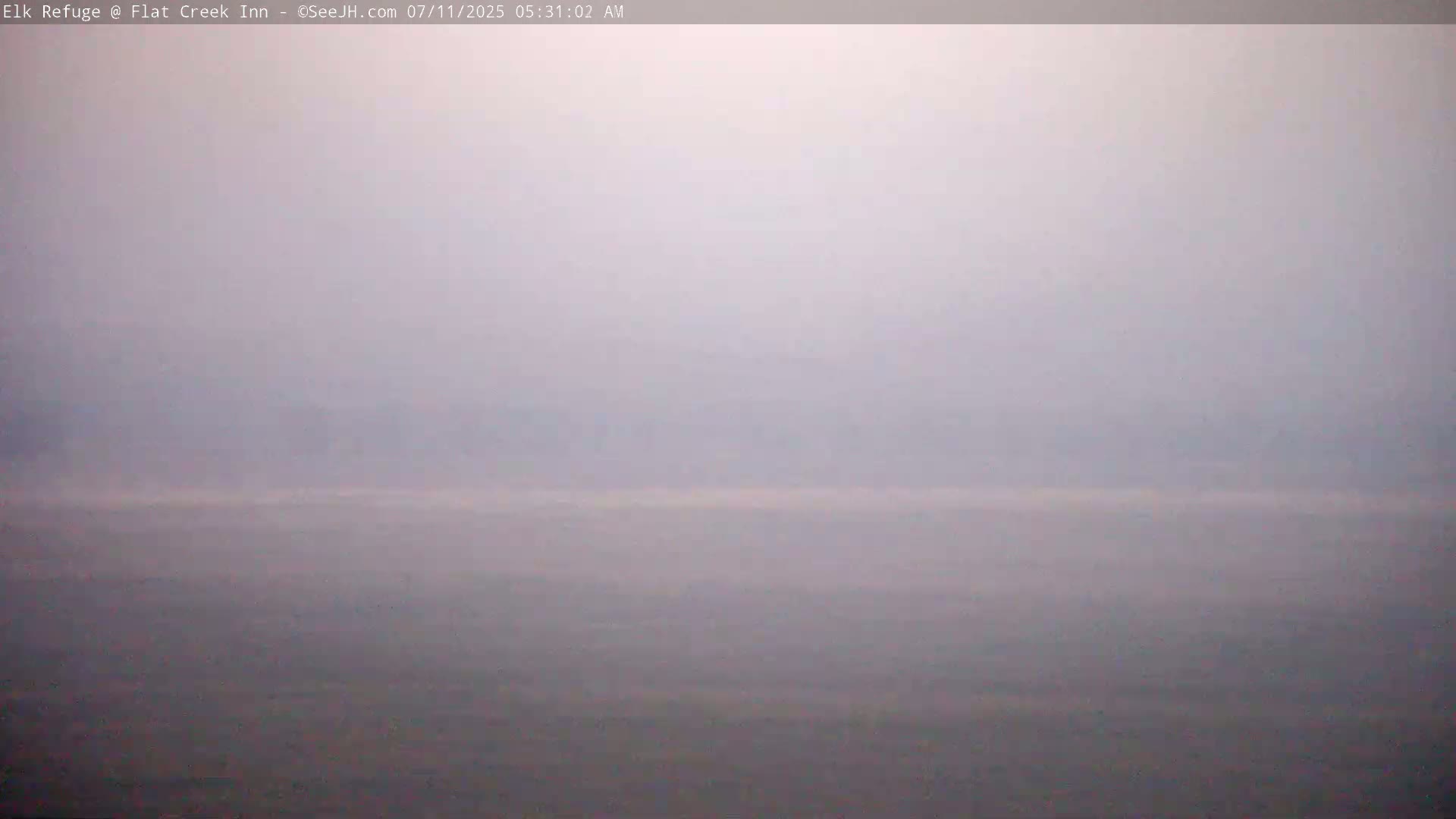 Jackson, Elk Refuge & Teton Mountains from Flat Creek Inn Live Cam - Jackson, Teton, Wyoming, USA
