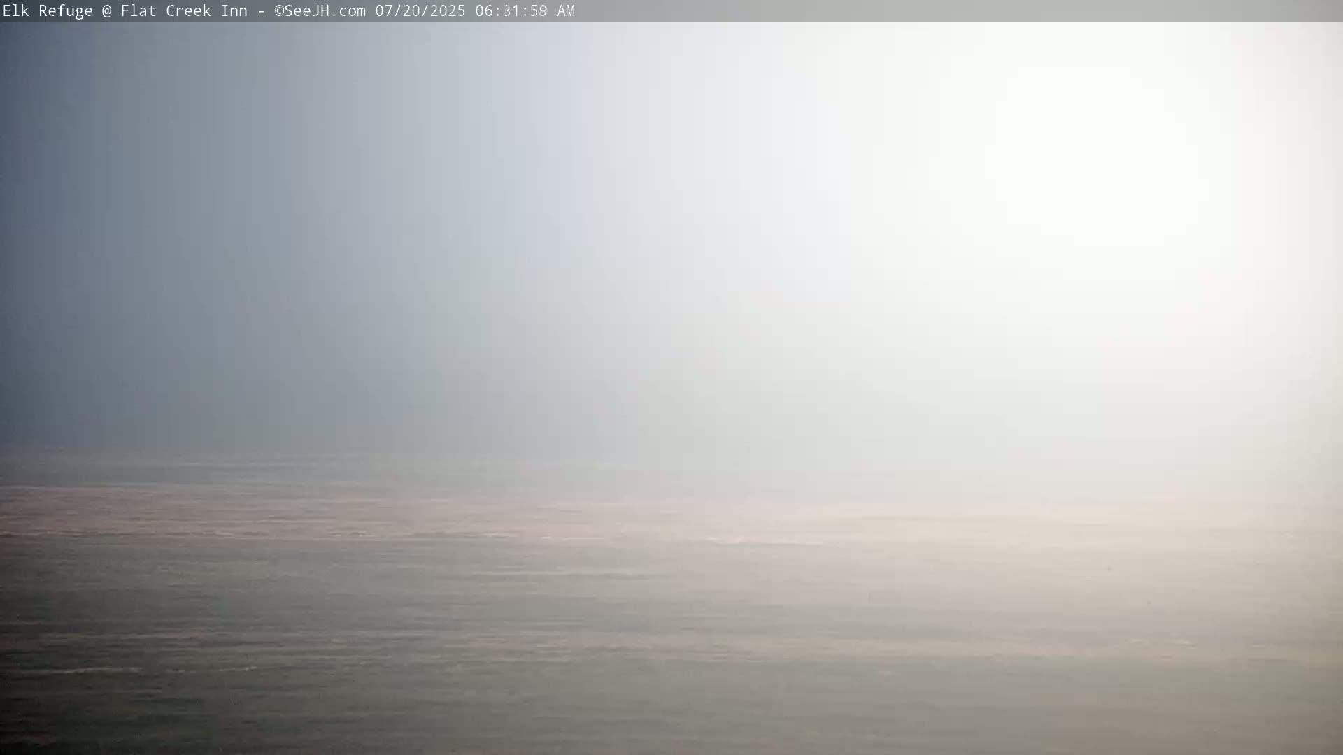 Jackson, Elk Refuge & Teton Mountains from Flat Creek Inn Live Cam - Jackson, Teton, Wyoming, USA