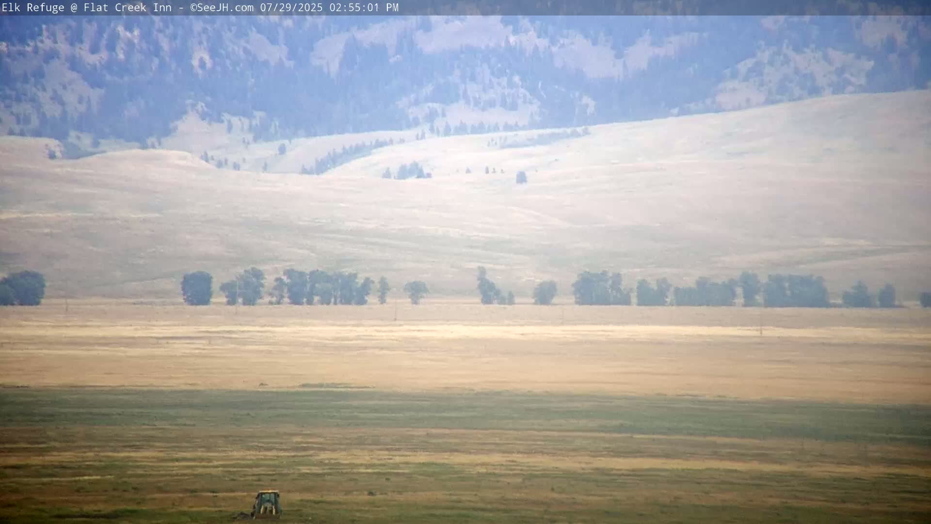 Jackson, Elk Refuge & Teton Mountains from Flat Creek Inn Live Cam - Jackson, Teton, Wyoming, USA