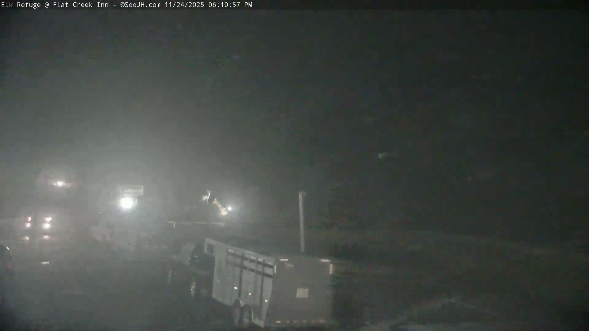 Jackson, Elk Refuge & Teton Mountains from Flat Creek Inn Live Cam - Jackson, Teton, Wyoming, USA