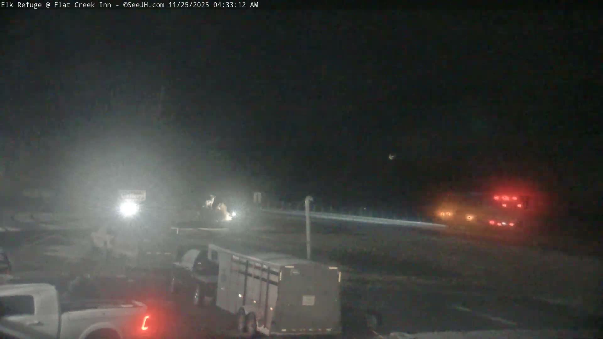 Jackson, Elk Refuge & Teton Mountains from Flat Creek Inn Live Cam - Jackson, Teton, Wyoming, USA