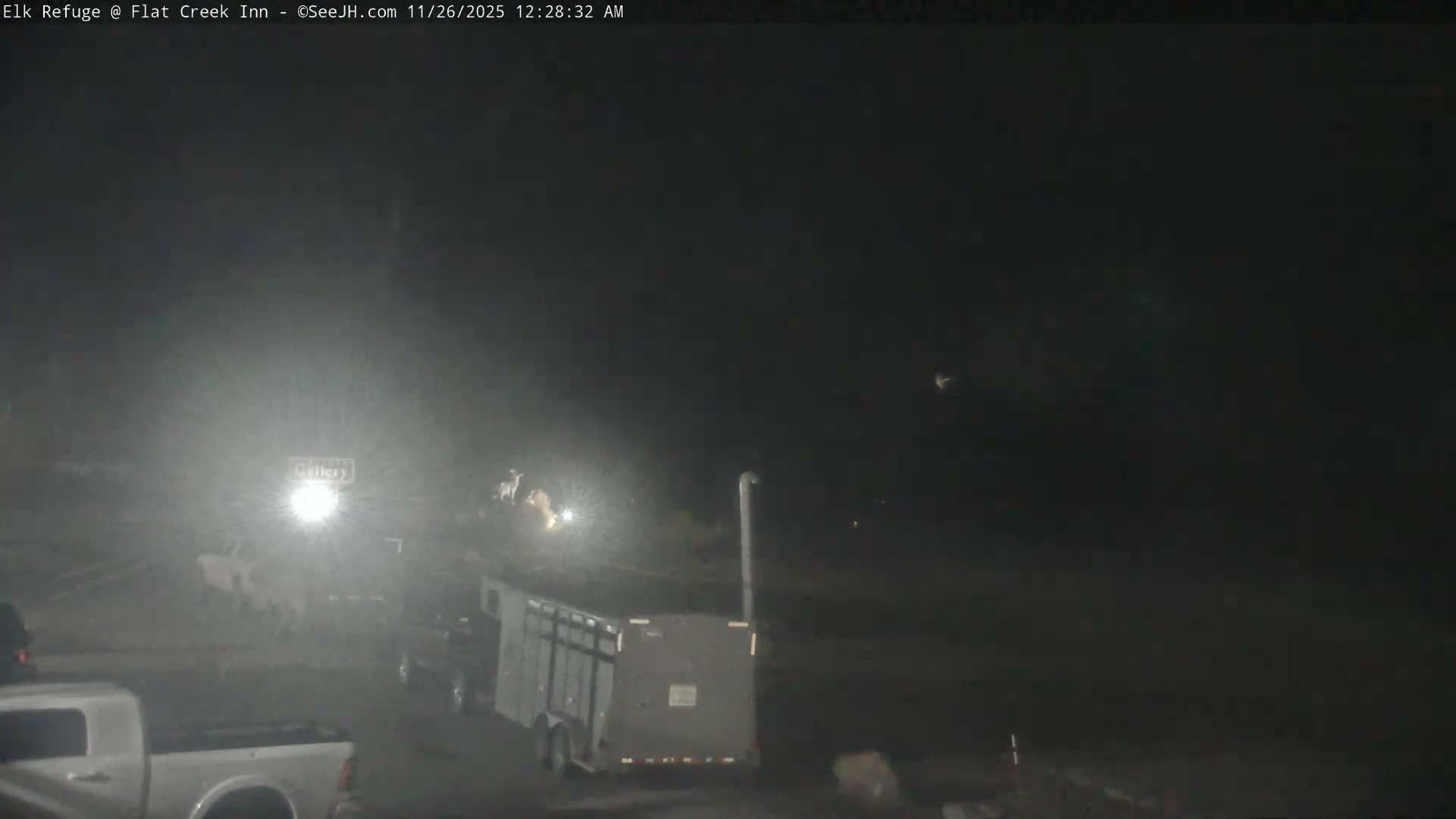 Jackson, Elk Refuge & Teton Mountains from Flat Creek Inn Live Cam - Jackson, Teton, Wyoming, USA