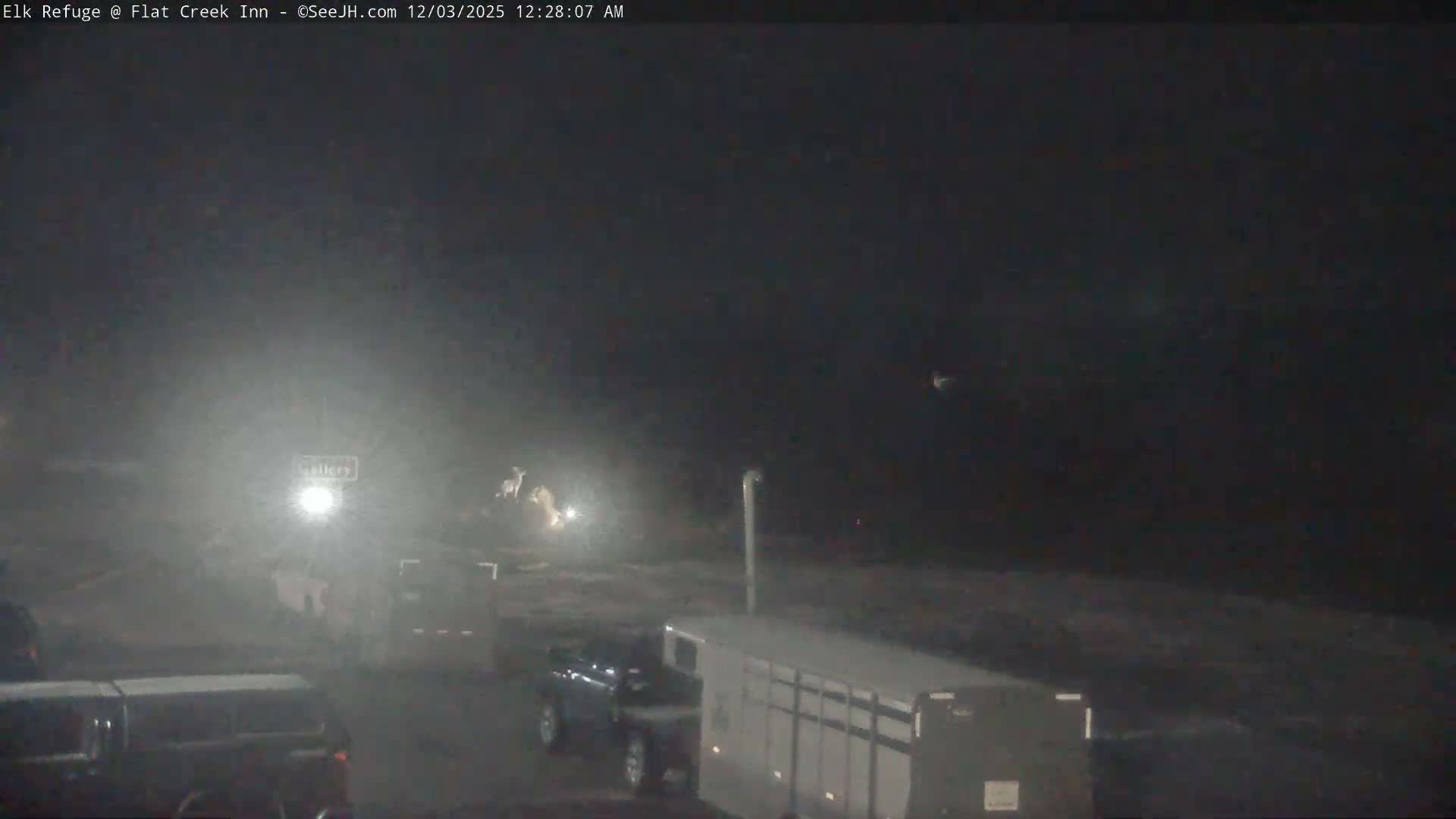 Jackson, Elk Refuge & Teton Mountains from Flat Creek Inn Live Cam - Jackson, Teton, Wyoming, USA